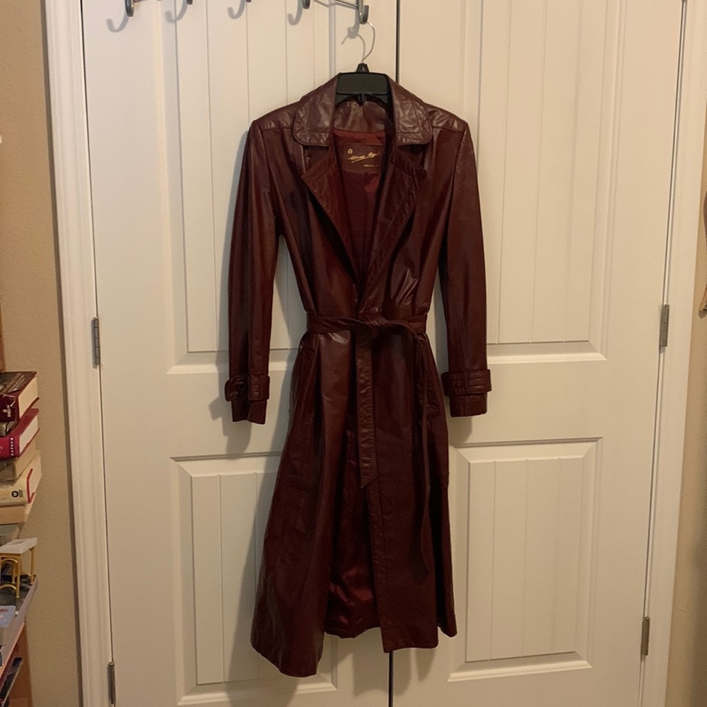 Vintage leather trenchcoat